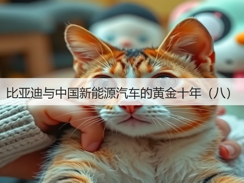 比亚迪与中国新能源汽车的黄金十年（八）