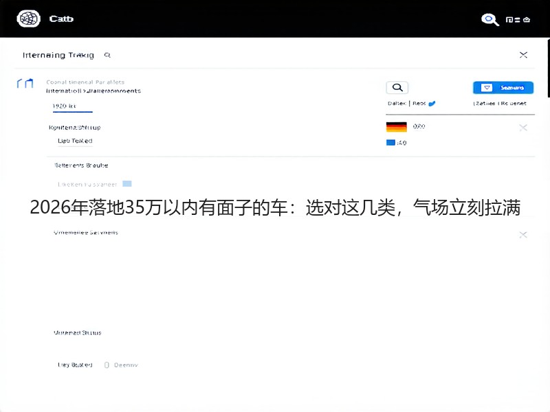 2026年落地35万以内有面子的车：选对这几类，气场立刻拉满