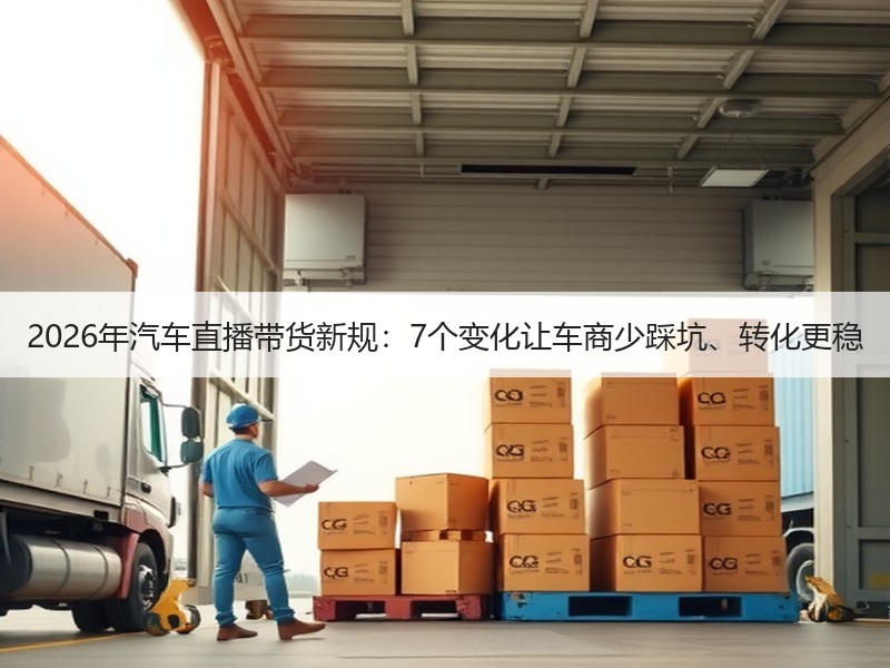 2026年汽车直播带货新规：7个变化让车商少踩坑、转化更稳