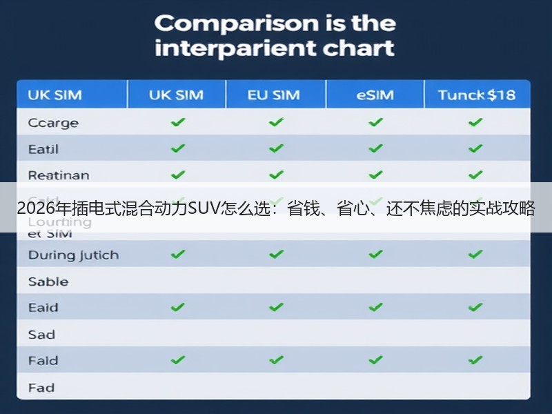 2026年插电式混合动力SUV怎么选：省钱、省心、还不焦虑的实战攻略