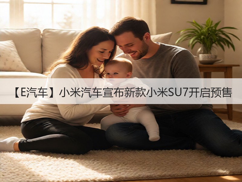 【E汽车】小米汽车宣布新款小米SU7开启预售