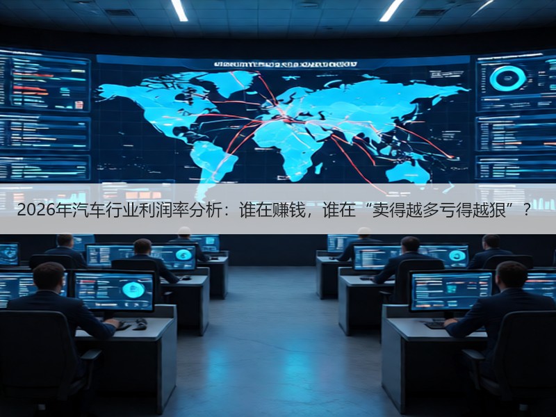 2026年汽车行业利润率分析：谁在赚钱，谁在“卖得越多亏得越狠”？