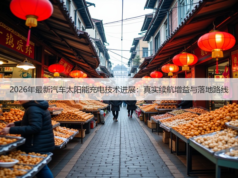 2026年最新汽车太阳能充电技术进展：真实续航增益与落地路线