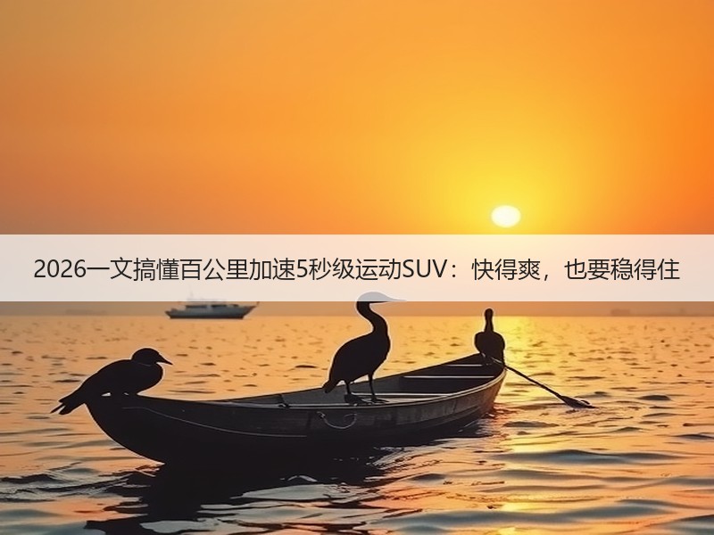 2026一文搞懂百公里加速5秒级运动SUV：快得爽，也要稳得住