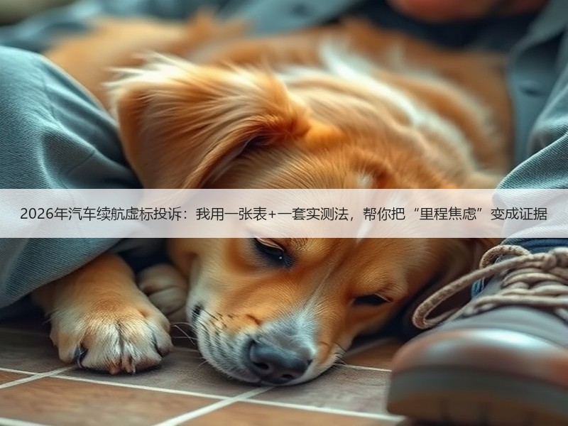 2026年汽车续航虚标投诉：我用一张表+一套实测法，帮你把“里程焦虑”变成证据