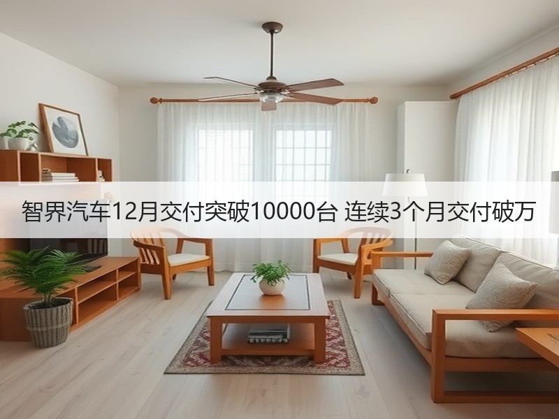智界汽车12月交付突破10000台 连续3个月交付破万
