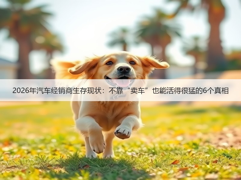 2026年汽车经销商生存现状：不靠“卖车”也能活得很猛的6个真相