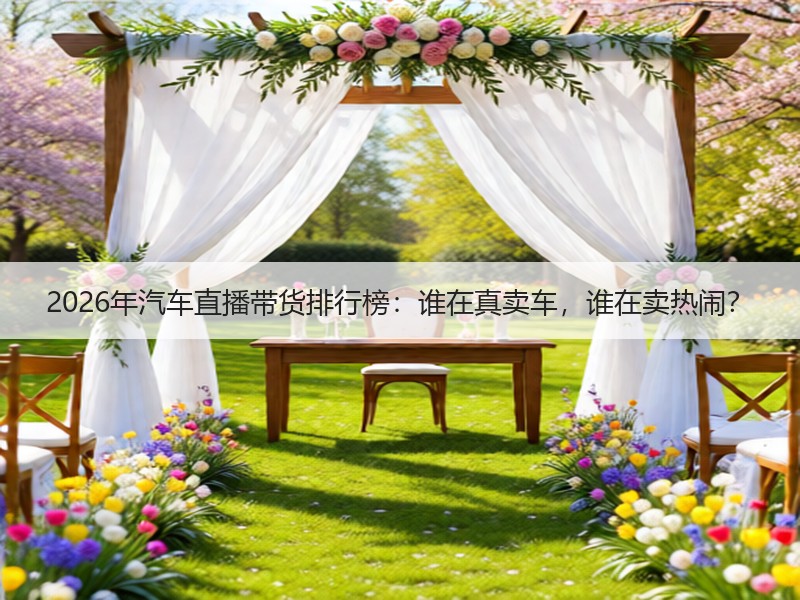 2026年汽车直播带货排行榜：谁在真卖车，谁在卖热闹？