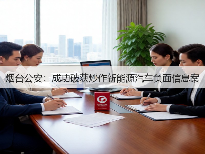 烟台公安：成功破获炒作新能源汽车负面信息案