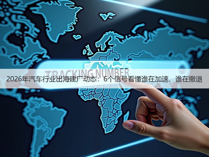 2026年汽车行业出海建厂动态：6个信号看懂谁在加速、谁在撤退